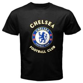 New !!! Chelsea FC Logo Football Club Black T Shirt  