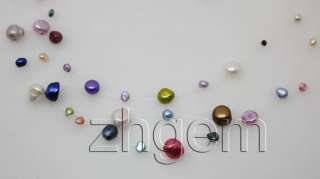 rows shinning star colour fw pearl beads necklace 17  