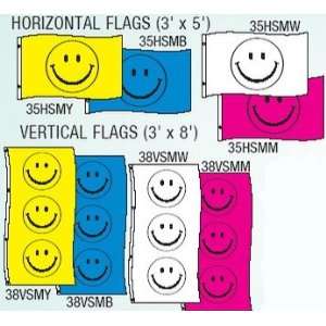  Smiley face flags 3 x 8 38VSMB: Patio, Lawn & Garden