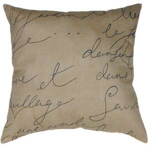 Waverly Pen Pal Parchment French Writing Lumbar or Square Throw Pillow 