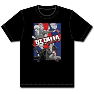   Hetalia England Sealand & American Men Anime T Shirt (Black