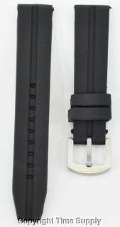 20 MM BLACK SILICON RUBBER WATCH BAND STRAP FOR MILITARY  