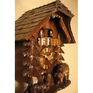  Clock, Chalet 3D Bear and Cub, Animated, Model #8391: Home & Kitchen