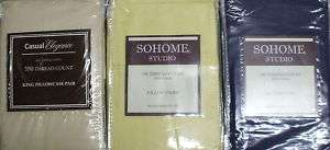 SoHome Studio 550 Thread Count Lot of 3 pairs  