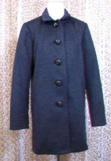 CREW Womens Gorgeous GRIFFIN Gray Heather Carbon Wool Coat sz 8 $275 