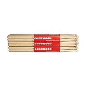  Goodwood 12 Pack Drumsticks 2B Wood Musical Instruments