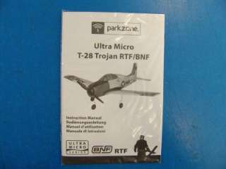 Parkzone Ultra Micro T 28 T28 Trojan RTF R/C RC Electric Airplane 