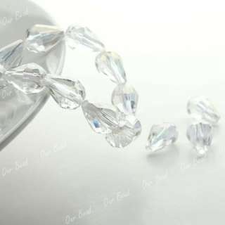 20 Clear Swarovski Crystal Glass Teardrop Bead AB CR160  