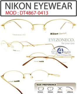 EyezoneCo​ NIKON Titanium LITANIUM Eyeglass DT4867 413  