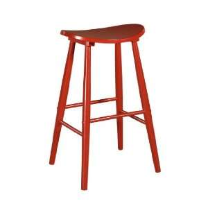  CURVE BAR STOOL RED 29   Linon Home Decor 42911RED 01 KD U 