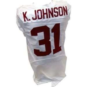  Used White Football Jersey (44L)   NFL Footballs: Sports & Outdoors