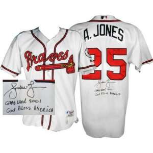  Andruw Jones Atlanta Braves Autographed Game Used 2001 