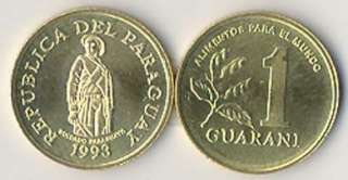   PIECE UNCIRCULATED 1990S COIN SET, 1   100 GUARANIES  