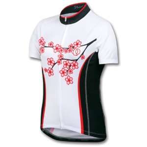  Womens Cherry Blossom Cycling Jersey: Sports & Outdoors