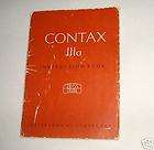 original zeiss ikon contax iiia instruction book  