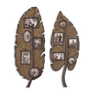 Uttermost 45.5 Inch Banana Leaves Photo Collage Set/2 Wall Mounted 