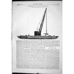 Engineering 1887 Twenty Ton Floating Crane Appleby Brothers London