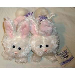  Plush Bunny Rabbit Childrens Slippers. Size 3 4 