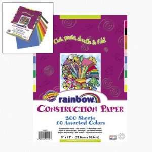  Rainbow Super Value Construction Paper   9 x 12   Basic 