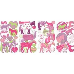   Horse Crazy Peel & Stick Wall Decals in Girl Power II: Home & Kitchen