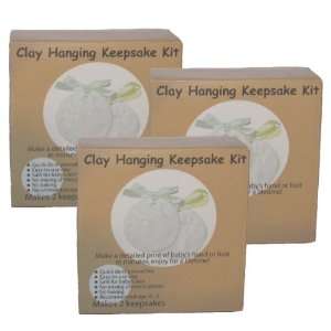  3pk   Clay Hanging Keepsake Baby Prints Kit: Baby