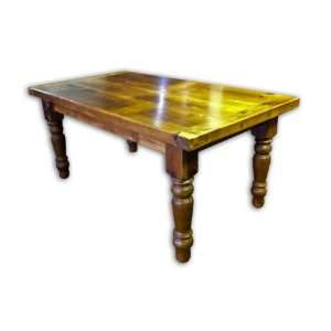  Farm Table with 1 Reclaimed Wood Top   Turned Legs