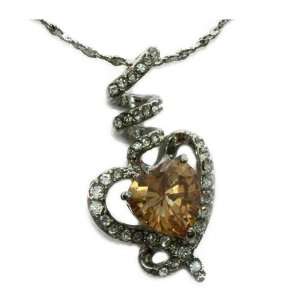  Heart drop Pendant & Gold Inlay: Jewelry