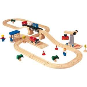  PlanToys Road & Rail Transportation Play Set: Toys & Games