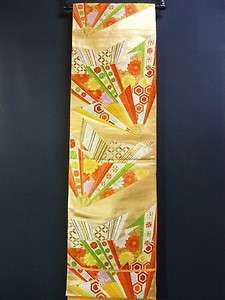 111222 Japanese brocade silk Fukuro Obi sash (Kimono)   finished 