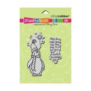   Rubber Stamp Set Penguin Wishes; 2 Items/Order Arts, Crafts & Sewing