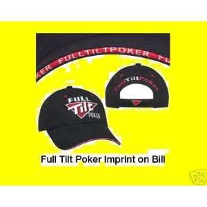 Full Tilt Poker Black Signature Baseball Hat Cap
