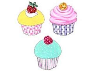 select a size cupcake ceramic decals yummy cupcakes in yellow pink and 