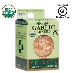 Spicely 100% Organic and Certified Gluten Free, Garlic Minced  
