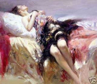 Art Repro oil paintingsimpressionism Beautiful girl  
