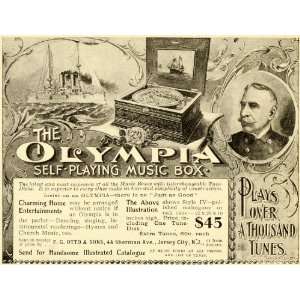  1898 Ad F. G. Otto HMS Olympia Ship Royal Navy Self 