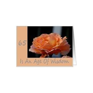  65th Birthday, Peach Rose Card Toys & Games