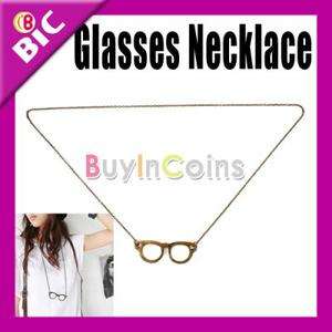 Simple Style Cute Antique Glasses Pendant Necklace  