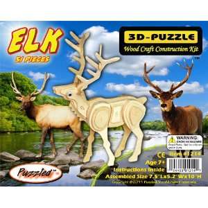  Elk 3D Wooden Puzzle Toys & Games