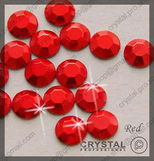 1440 red siam Iron Faceted Hot fix Rhinestuds 5mm 20ss  