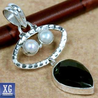 SP14878 BLACK ONYX & PEARL 925 STERLING SILVER PENDANT JEWELRY  