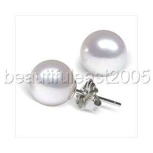 higher quality 9 10mm akoya AAA+ pearl 14K/585 earrings  