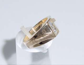 14KT YELLOW GOLD MENS DIAMOND RING ~ 1/3CT. T.W.  