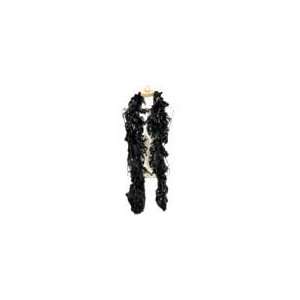  6 Black Feather Boa with Silver Tinsel: Health & Personal 