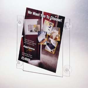  Glass Mount Sign Holder 8 1/2 x11