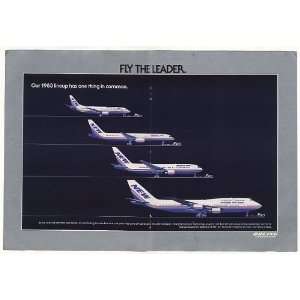  1983 Boeing 737 300 757 767 747 300 Jets Double Page Print 