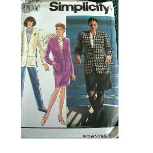   OR SHORTS, SKIRT & LINED JACKET SIZES 12 14 16 SIMPLICITY PATTERN 7489