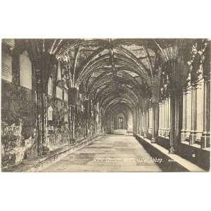 1910 Vintage Postcard West Cloister Westminster Abbey London England