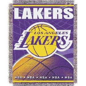  Los Angeles Lakers Game Time Woven Jacquard Throw: Sports 