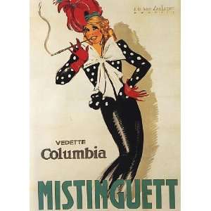  MISTINGUETT VEDETTE COLUMBIA GIRL SMOKING FRENCH VINTAGE 