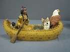 1997 southwestern canoe figure with eagle and wolf youngs 30204